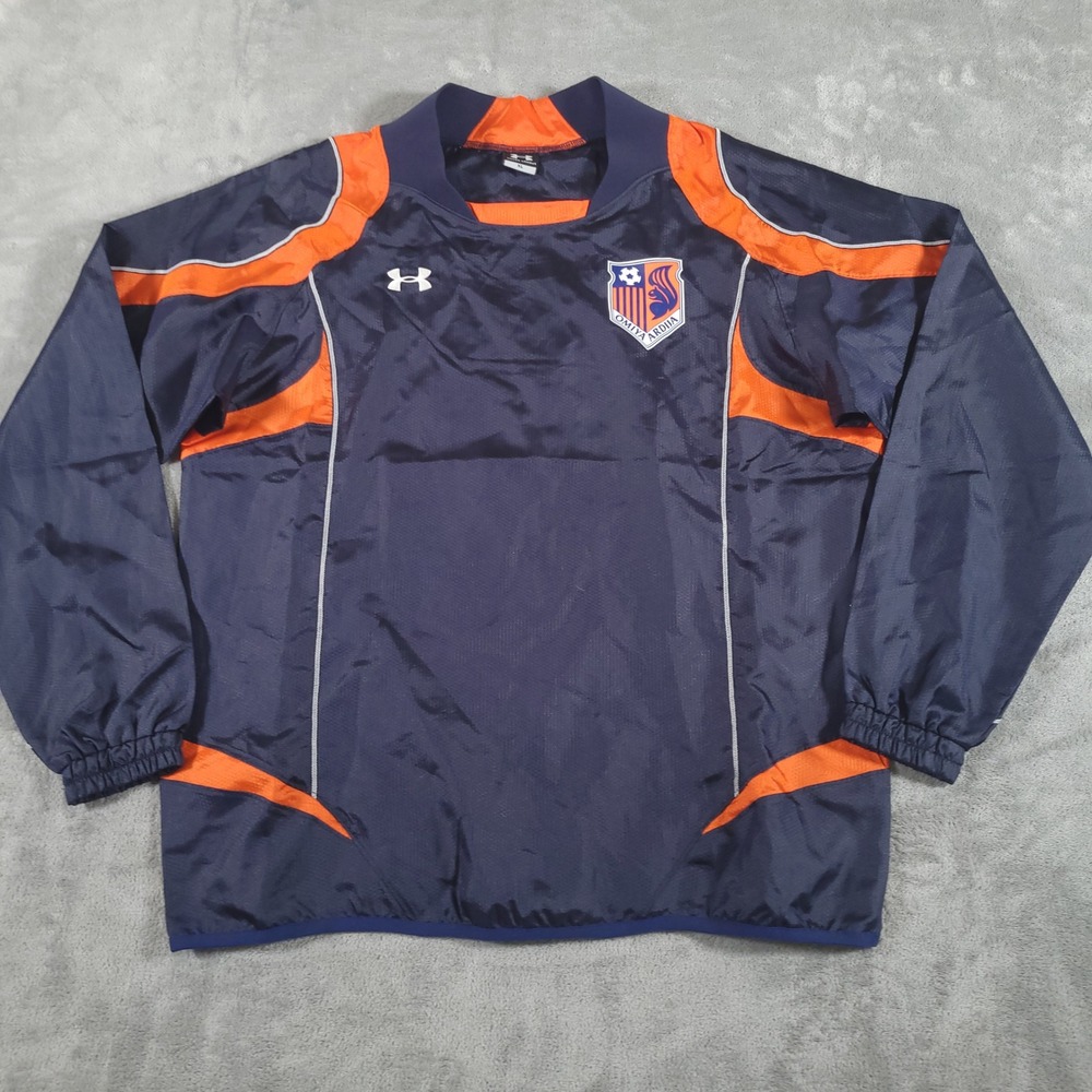 Under Armour Wind Shirt Mens XL Navy Blue Omiya Ardija Soccer Long Sleeve